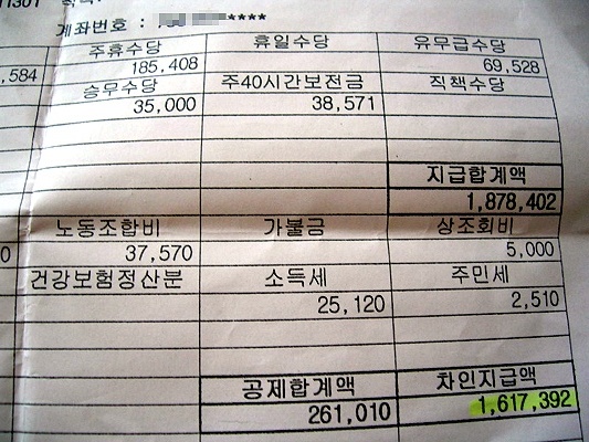 운전자가 한달 받는 월급은 1,617,392원. 그럼 대전시가 주장하는 320만원은? 